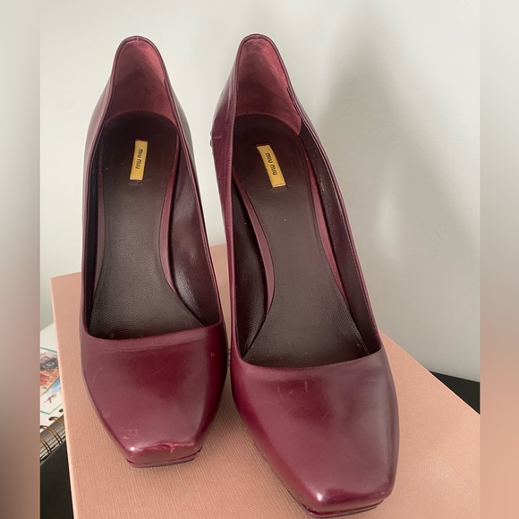 Miu Miu Prada Deco Runway Lucite Heels Rare - Picture 2 of 8